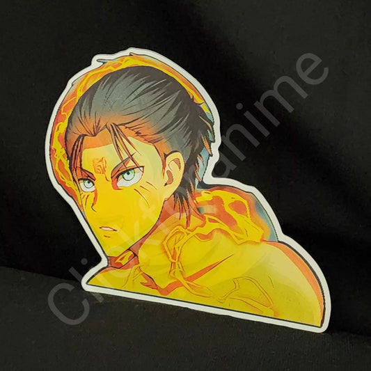 Attack on Titan: Eren Yeager 3D Moving Sticker Anime Manga Lenticular decal