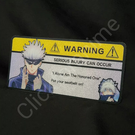 Jujutsu Kaisen: Satoru Gojo 3D Moving Car Sticker, Anime Manga Lenticular Decal JJK