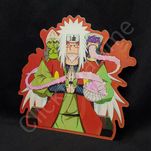 Naruto Shippuden: Jiraiya Sage 3D Moving Sticker, Anime Manga Lenticular Decal