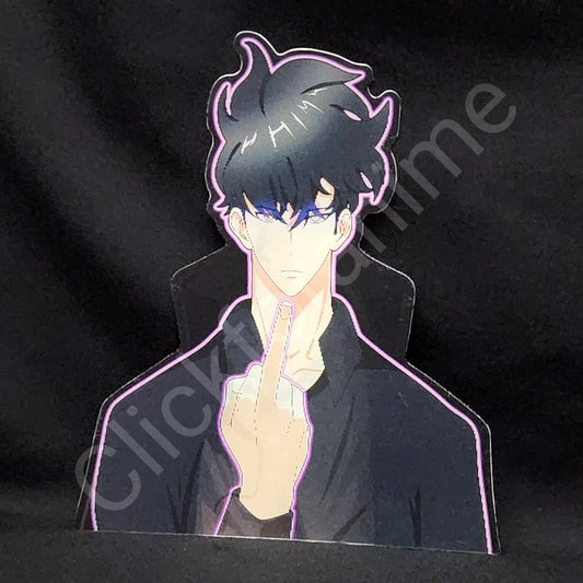 Solo Leveling Sung Jin-woo 3D Moving Sticker Lenticular Decal Anime Laptop Car