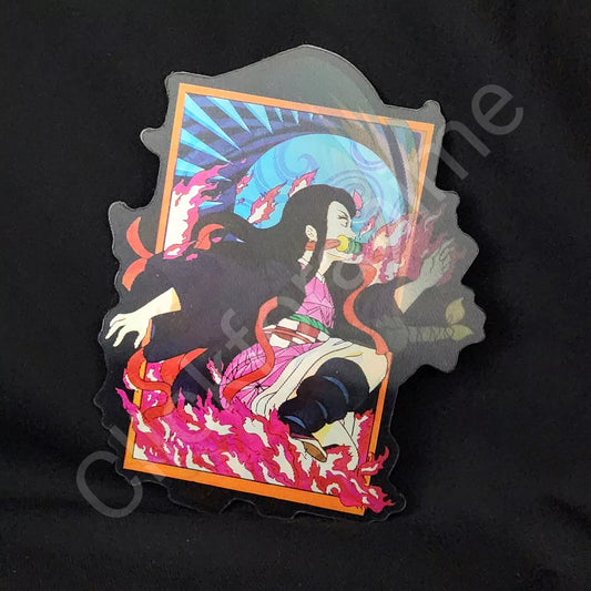 Demon Slayer: Zenitsu Nezuko Inosuke 3D Moving Sticker Lenticular Anime Decal