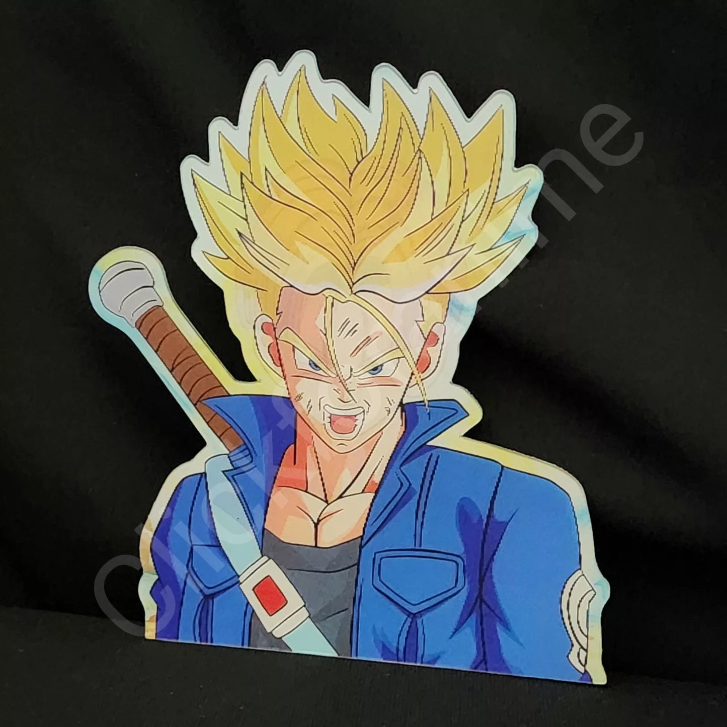 Dragon Ball Z : Trunks Super Saiyan , 3D Moving Sticker Anime Lenticular Decal