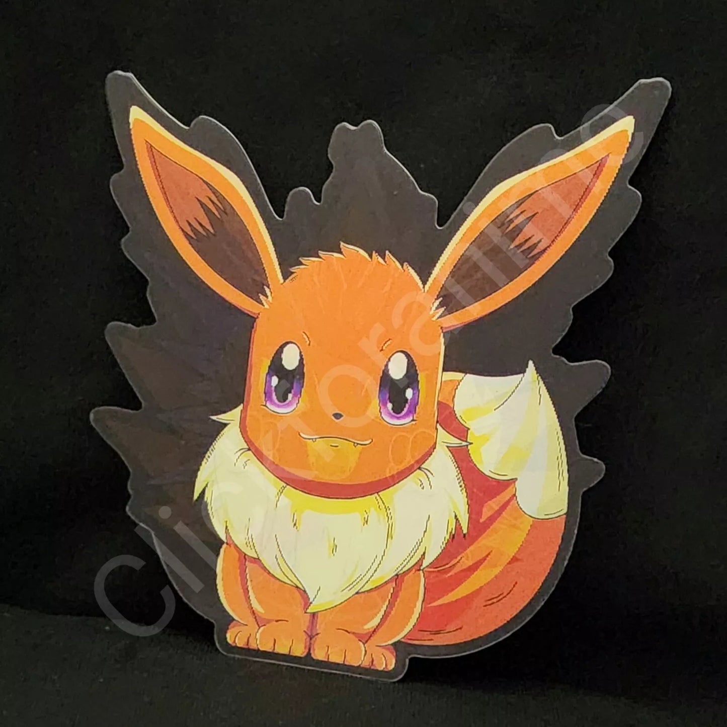 Pokemon: Eevee Flareon Jolteon Evolve 3D Moving Sticker lenticular Decal