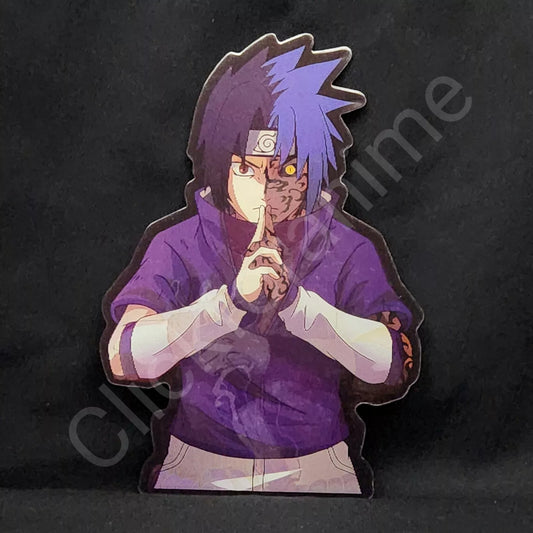 Naruto Shippuden: Sasuke Uchiha 3D Moving Sticker, Anime Manga Lenticular Decal