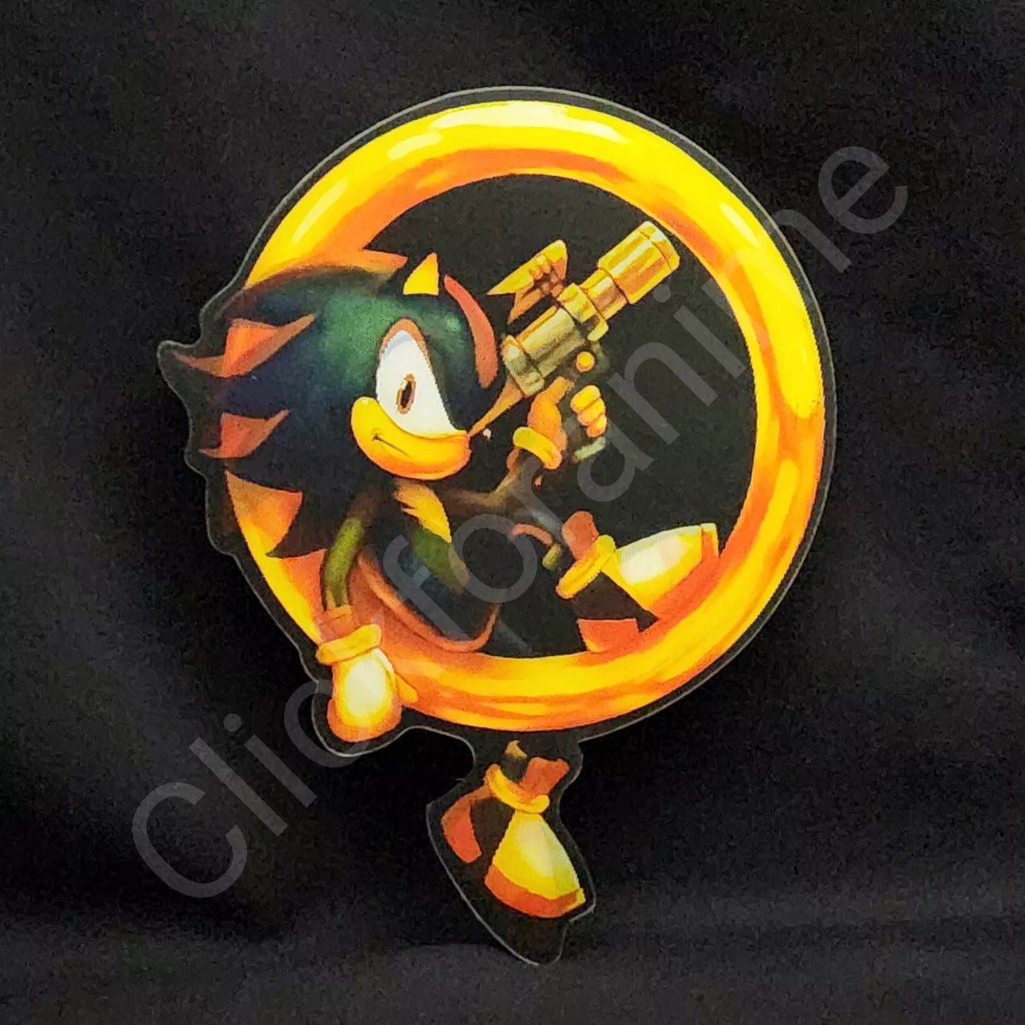 Shadow + Sonic the Hedgehog 3D Moving Sticker Lenticular Decal Transform Ring Notebook Car Laptop