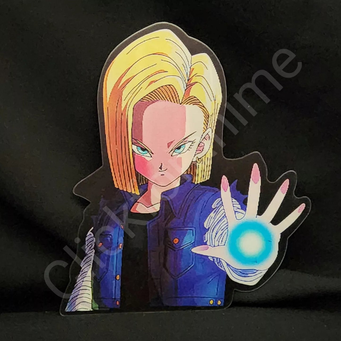 Dragon Ball Z Android 17 + 18 , 3D Moving Sticker Anime Manga Lenticular Decal