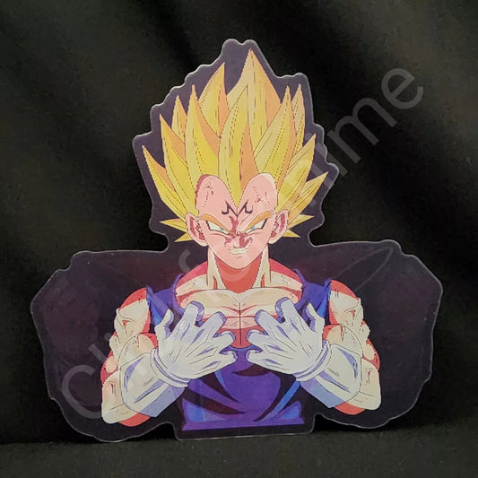 Dragon Ball Z Vegeta Super Saiyan 3D Moving Sticker Anime Lenticluar Decal