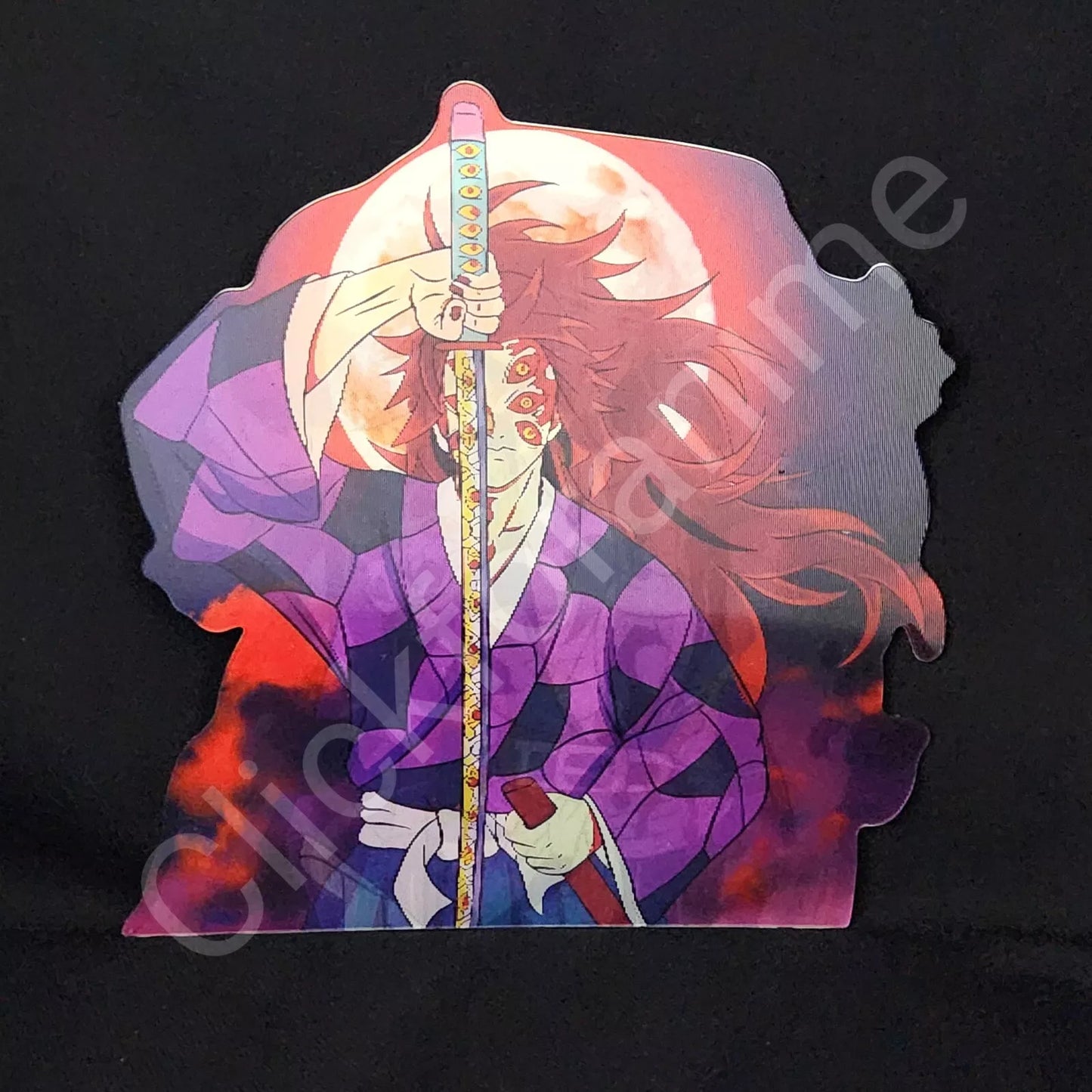 Demon Slayer: Azazel Kokushibo 3D Moving Sticker Lenticular Anime Manga Decal