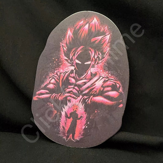 Dragon Ball Z Gogeta Goku Super Saiyan 3D Moving Sticker Anime Lenticular Decal