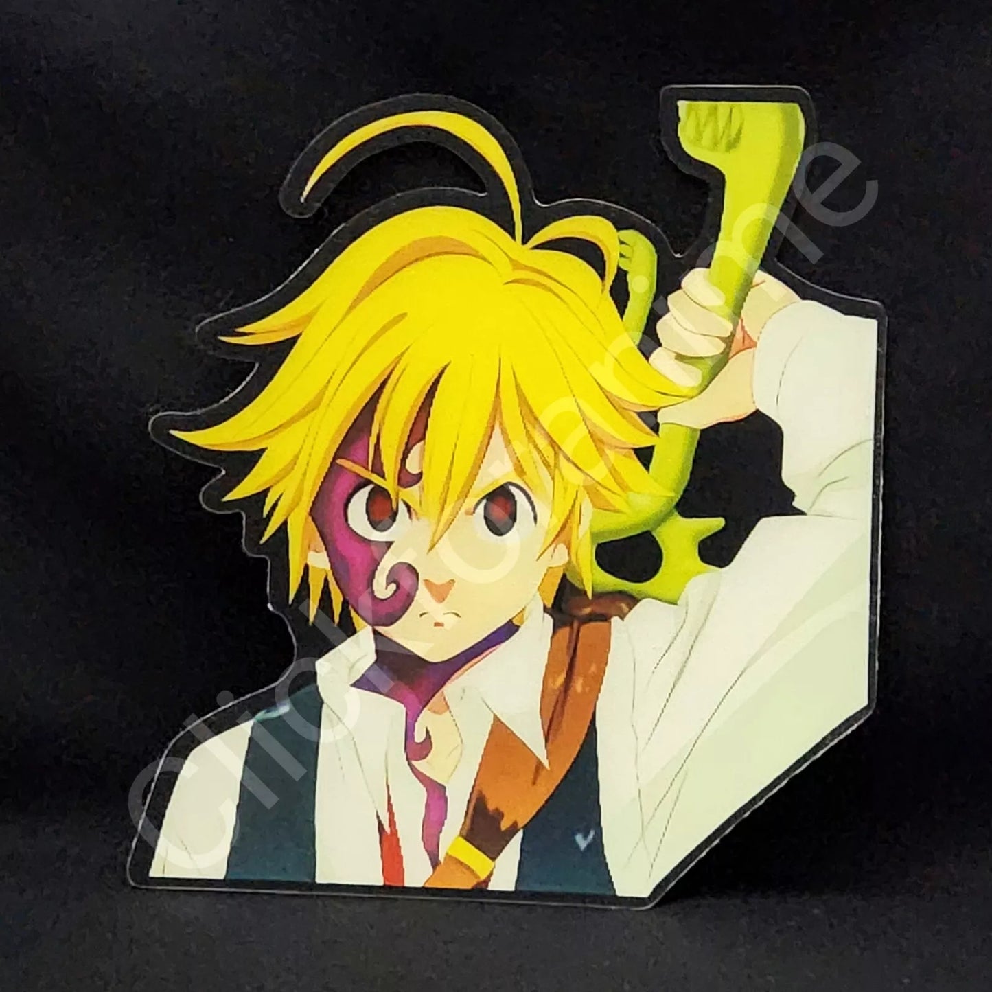 The Seven Deadly Sins Meliodas 3D Moving Sticker Anime Manga Lenticular Decal Car Notebook