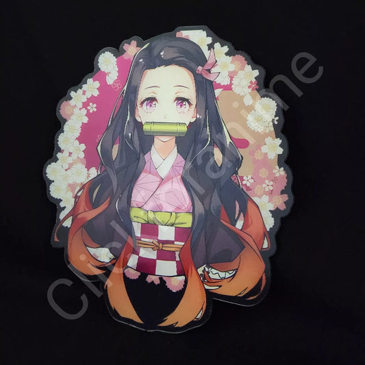 Demon Slayer: Nezuko Kamado 3D Motion Moving Sticker Lenticular Anime Decal