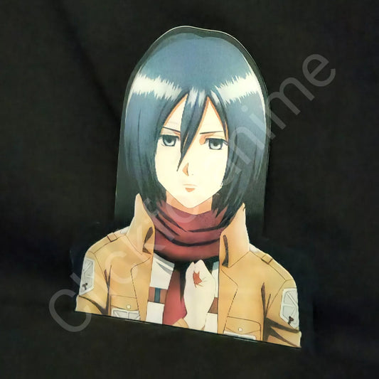 Attack on Titan: Mikasa Ackerman 3D Motion Moving Sticker Anime Lenticular Decal