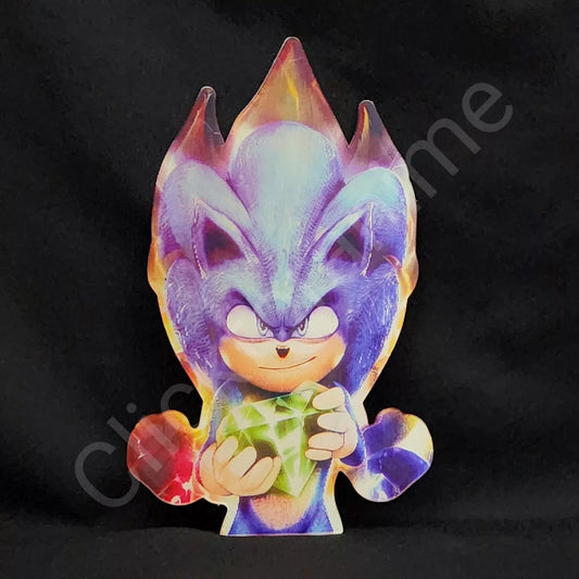 Sonic the Hedgehog 3D Moving Sticker Lenticular Decal Transform Notebook Car Laptop