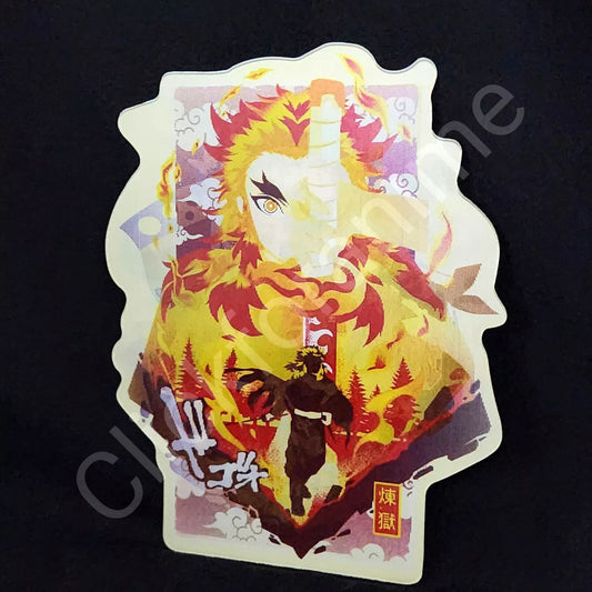 Demon Slayer:  Shinobu Inosuke Rengoku 3D Moving Sticker Lenticular Anime Manga