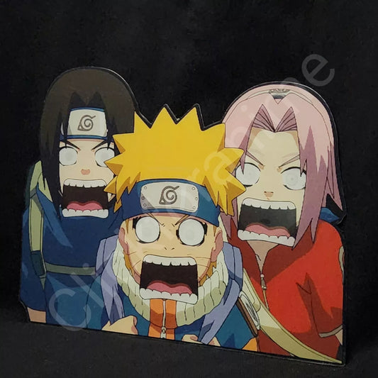 Naruto Shippuden: Team 7 Sasuke Sakura 3D Moving Sticker Lenticular Decal