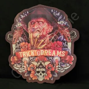 Horror Freddy Scream Halloween 3D Moving Sticker Lenticular Decal