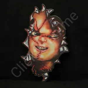 Horror Chucky 3D Moving Sticker Lenticular Decal Car Slasher Childs Play Crack