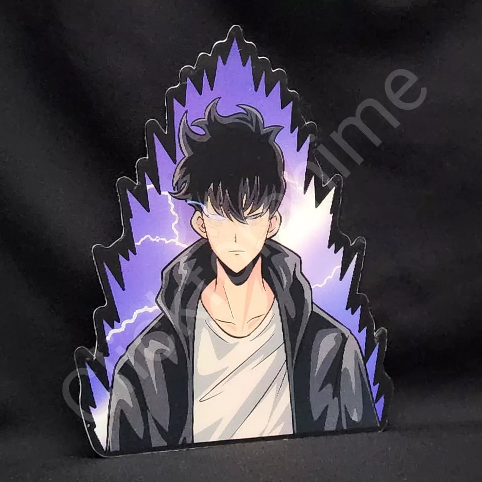 Solo Leveling Sung Jin-woo 3D Moving Sticker Lenticular Decal Anime Laptop Car