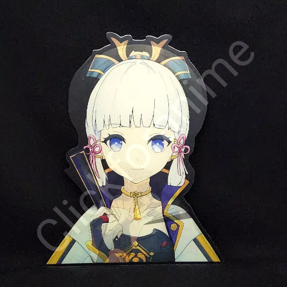 Genshin Impact:   Kamisato Ayaka 3D Moving Laptop Sticker Cute Lenticular decal