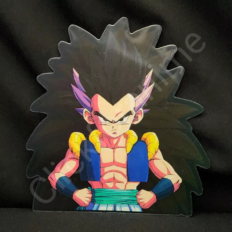 Dragon Ball Z : Gotenks Super , 3D Moving Sticker Anime Manga Lenticular Decal