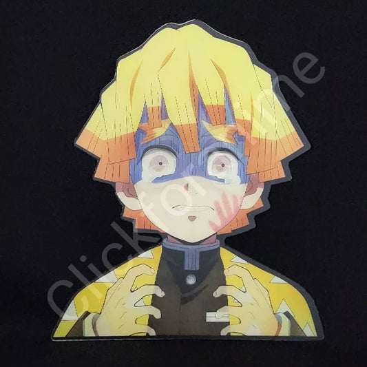 Demon Slayer: Zenitsu Agatsuma 3D Moving Sticker Lenticular Anime  Manga Decal
