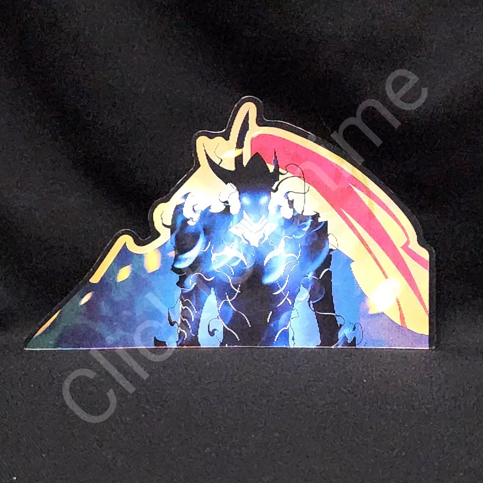 Solo Leveling Sung Jin-woo Igris 3D Moving Sticker Lenticular Decal Detailed Anime Laptop Car Notebook