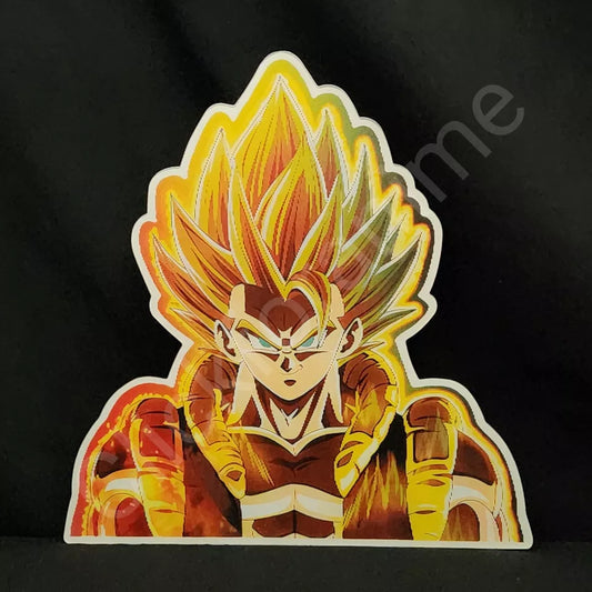 Dragon Ball Z Gogeta 3D Moving Sticker Anime Manga Lenticular Car Laptop Decal