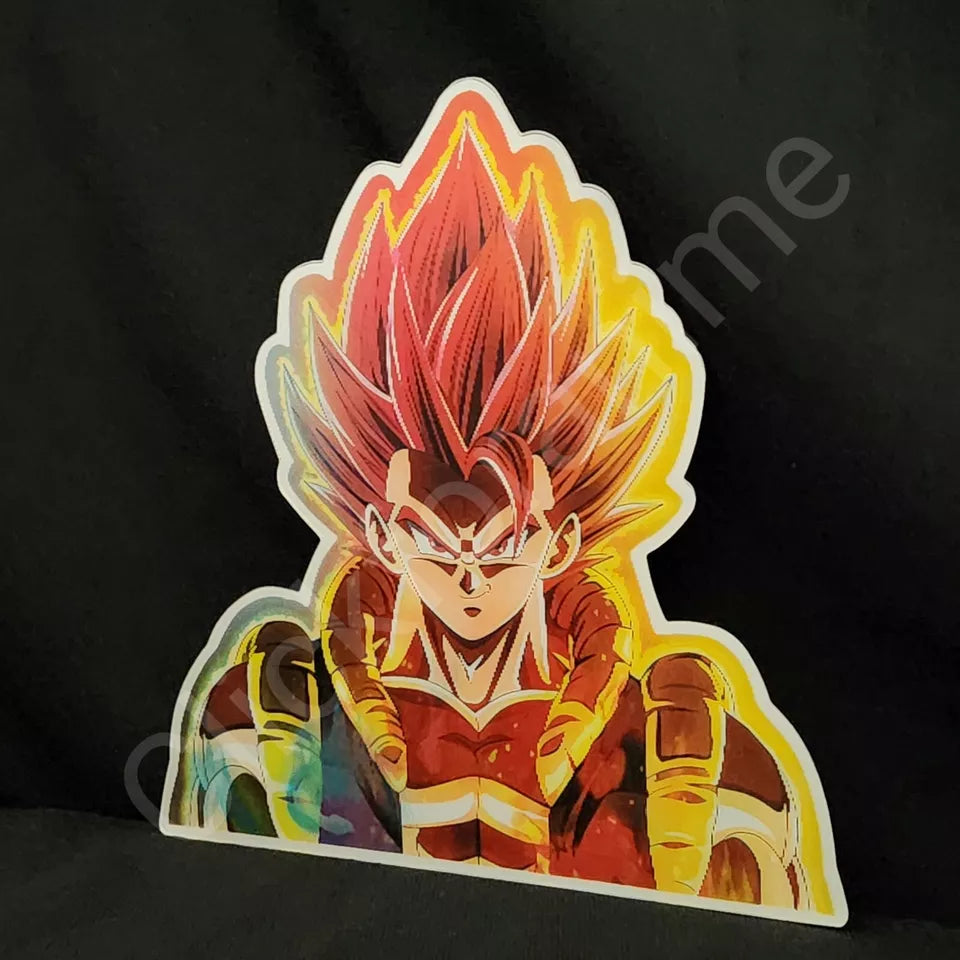 Dragon Ball Z Gogeta 3D Moving Sticker Anime Manga Lenticular Car Laptop Decal