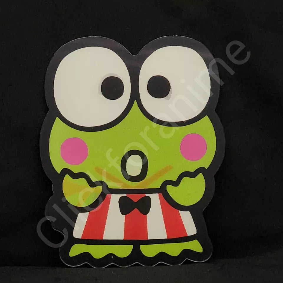 Sanrio: Keroppi 3D Moving Sticker Cute Lenticular Laptop Decal Kawaii Car Notebook