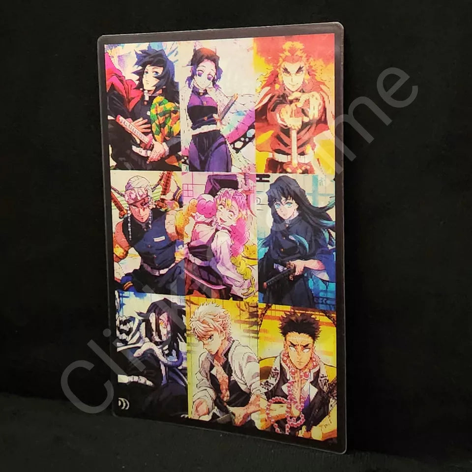 Demon Slayer: hashira + Demon upper Rank 3D Moving Sticker Lenticular Decal