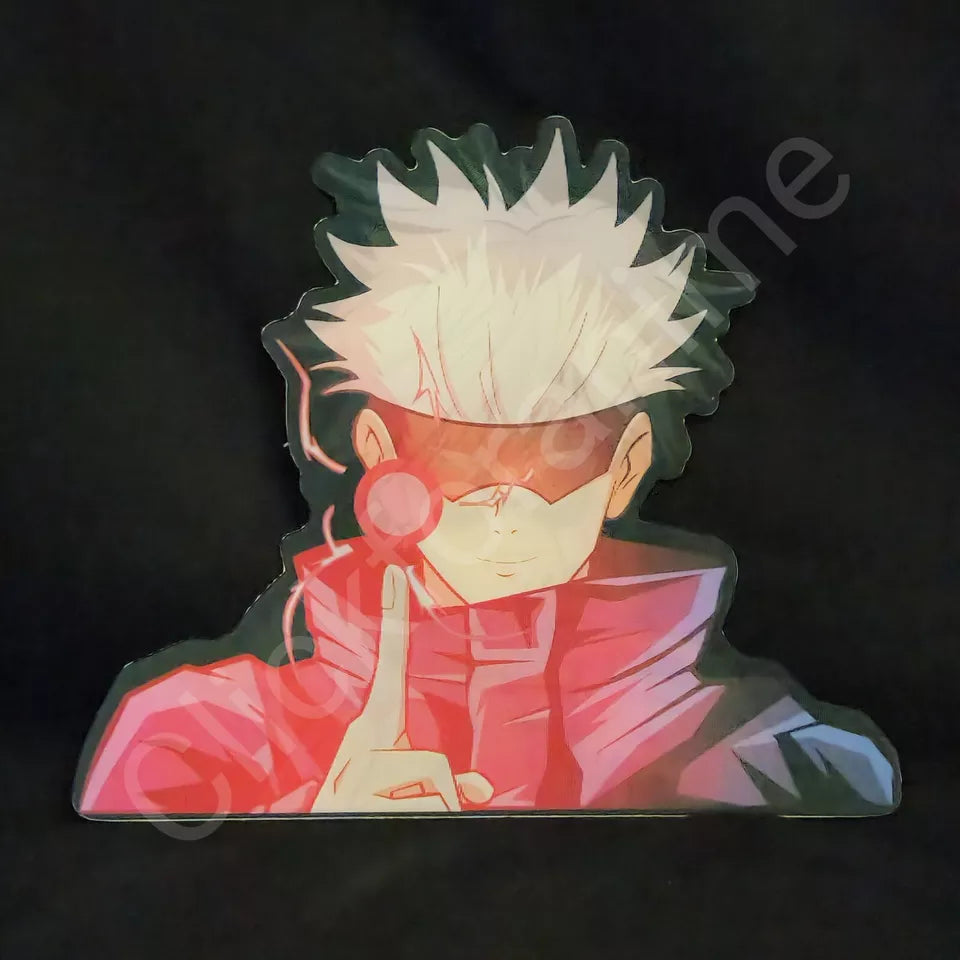 Jujutsu Kaisen: Satoru Gojo 3D Moving Sticker, Anime Manga Lenticular Decal JJK