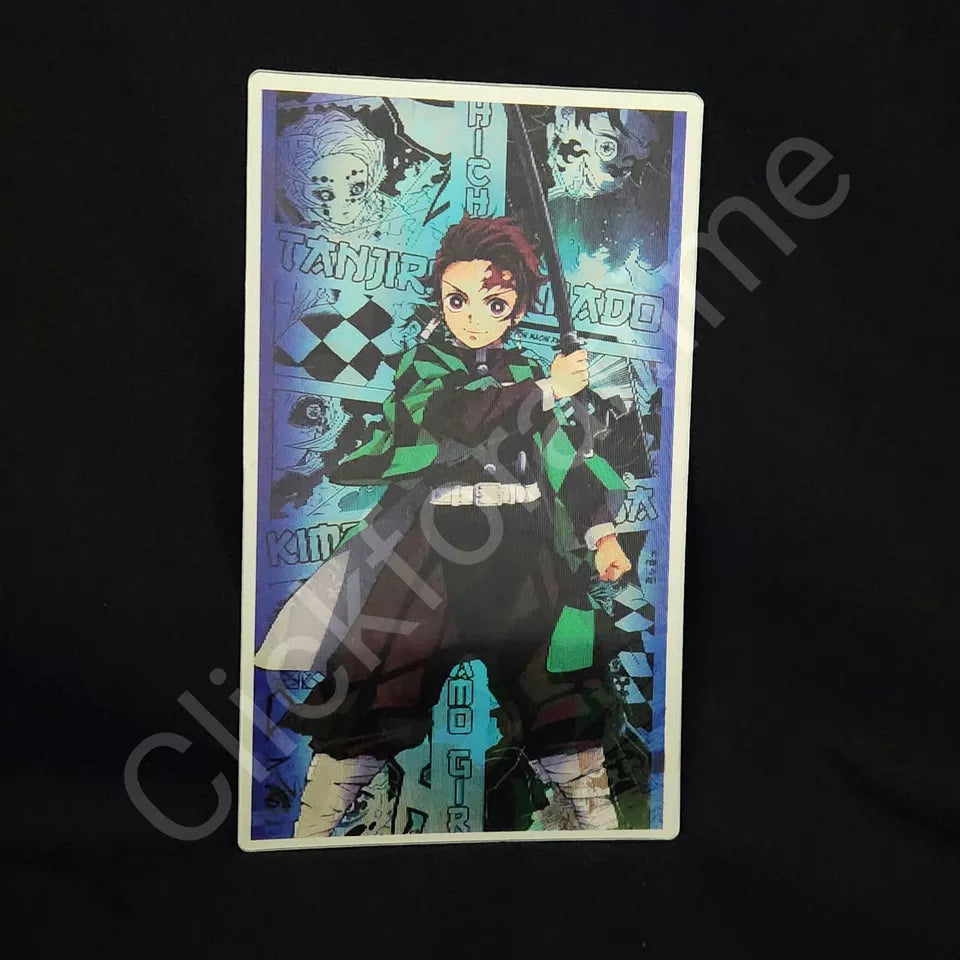 Demon Slayer Tanjiro Kamado Manga Style 3D Moving Sticker Lenticular Anime Decal