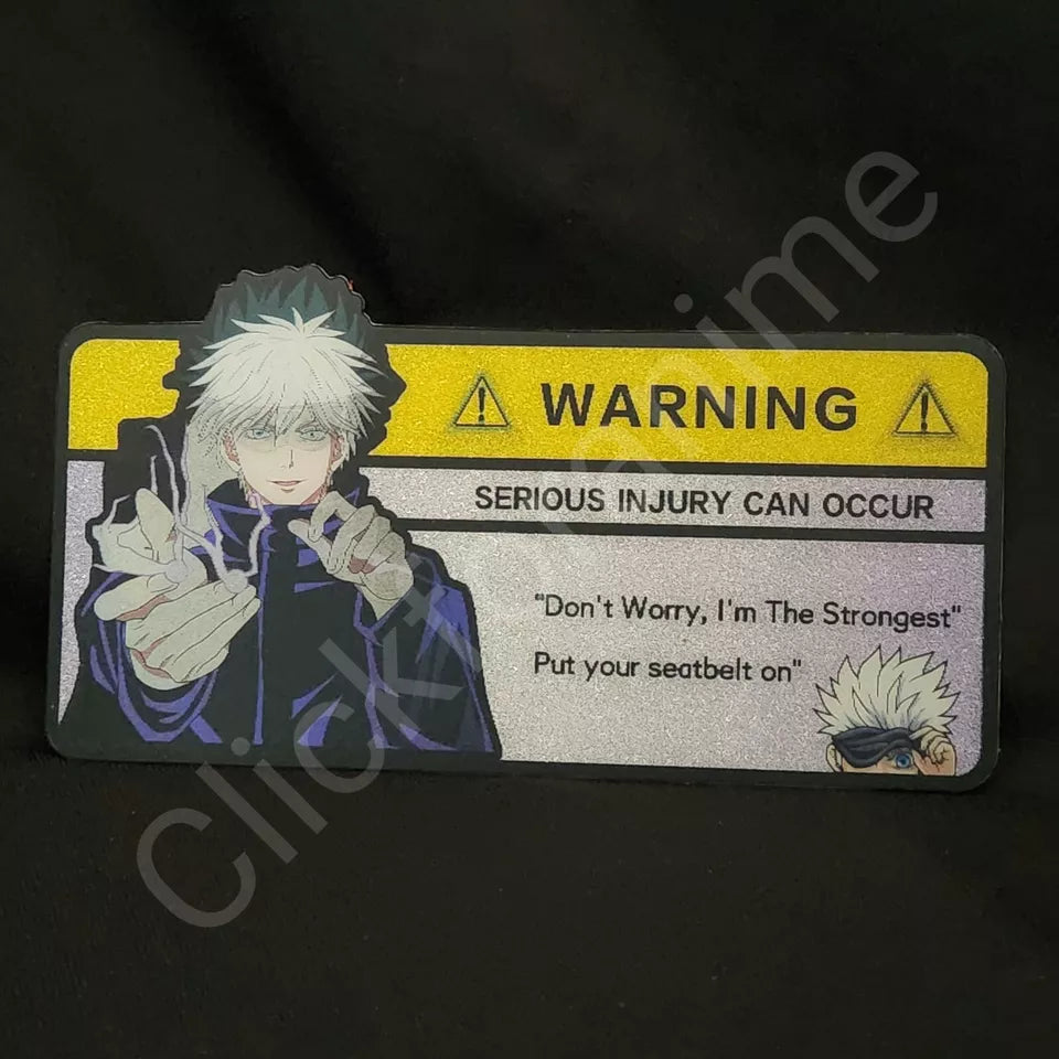 Jujutsu Kaisen: Satoru Gojo 3D Moving Car Sticker, Anime Manga Lenticular Decal JJK