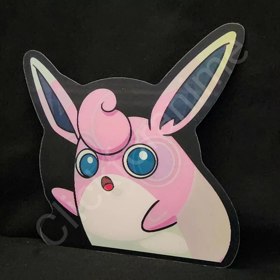 Pokemon: Jigglypuff Wigglytuf 3D Moving Sticker Lenticular Decal Kawaii Cute