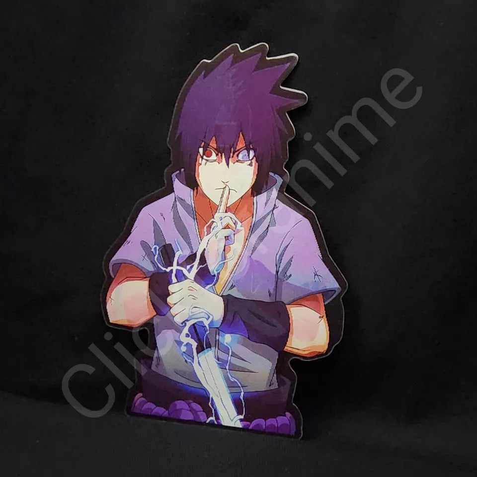 Naruto Shippuden: Sasuke Uchiha 3D Moving Sticker, Anime Manga Lenticular Decal