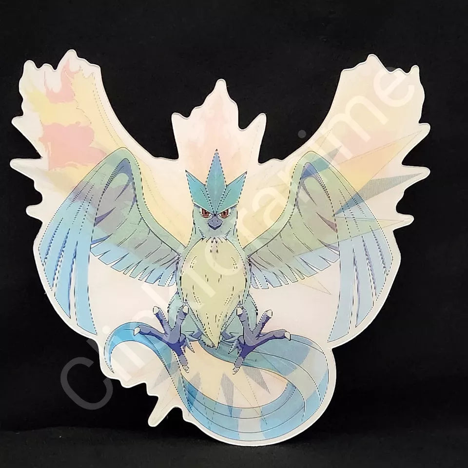 Pokemon: Articuno Zapdos Moltres 3D Moving Car Sticker Lenticular Laptop Decal