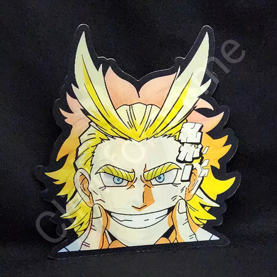 My Hero Academia: All Might 3D Moving Sticker, Anime Manga Lenticular Decal