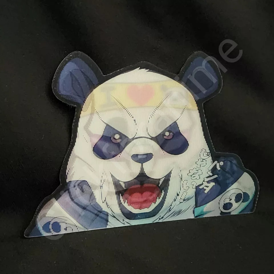 Jujutsu Kaisen: Panda 3D Motion Moving Sticker, Anime Manga Lenticular decal JJK