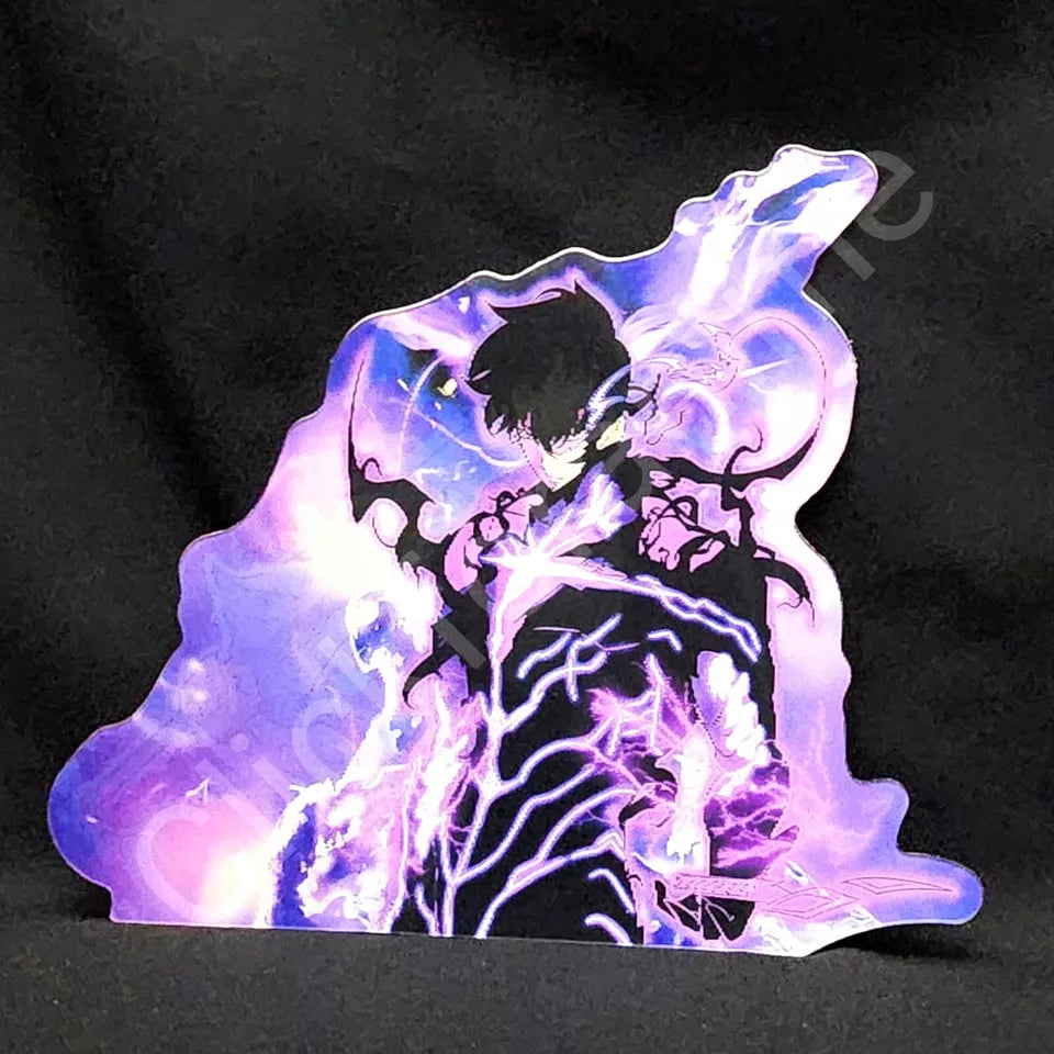 Solo Leveling Sung Jin-woo 3D Moving Laptop Sticker Lenticular Decal Car Notebook