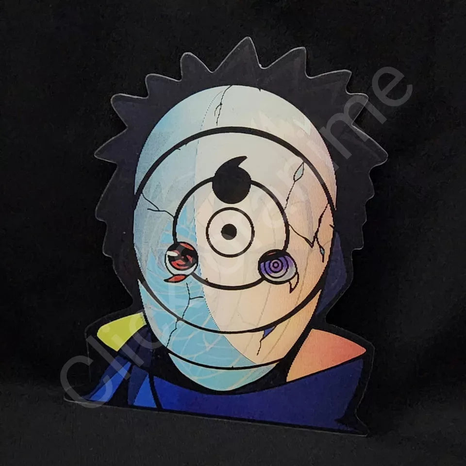 Naruto Shippuden: Tobi Obito 3D Moving Sticker Anime lenticular Car Laptop Decal