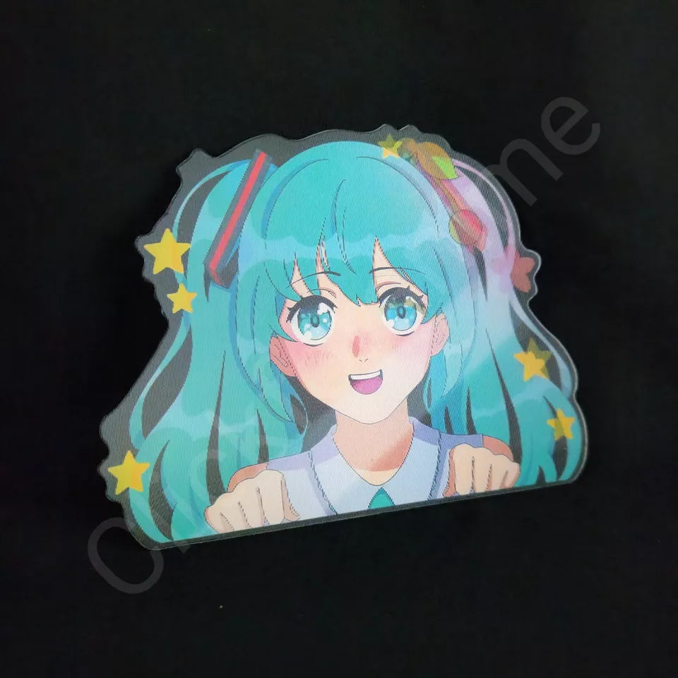 Hatsune Miku 3D Motion Moving Large Sticker Lenticular Vocaloid Pink Cute Kawaii