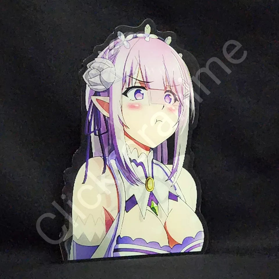 Re: Zero : Rem, Ram & Emilia 3D Moving Sticker Anime Manga Lenticular Decal
