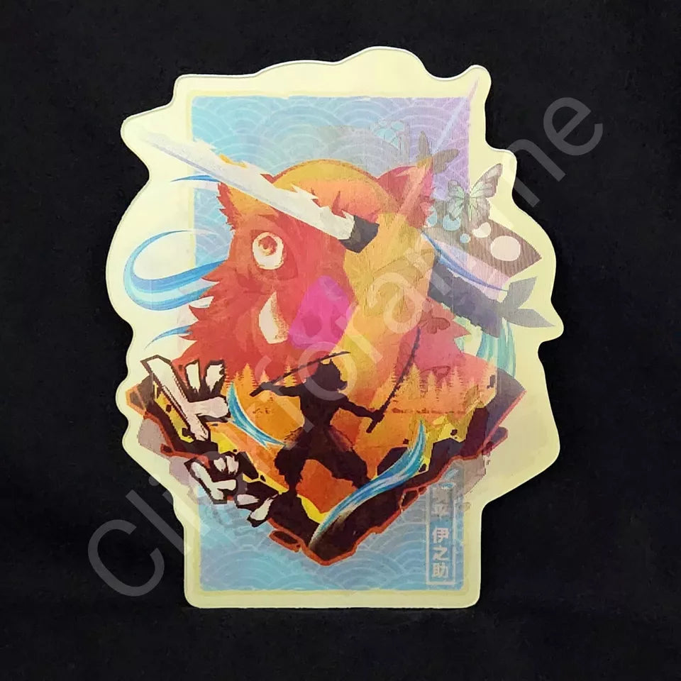 Demon Slayer:  Shinobu Inosuke Rengoku 3D Moving Sticker Lenticular Anime Manga