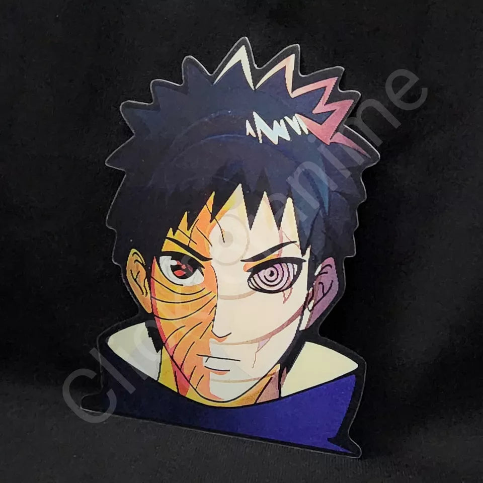 Naruto Shippuden: Tobi Obito 3D Moving Sticker Anime lenticular Car Laptop Decal