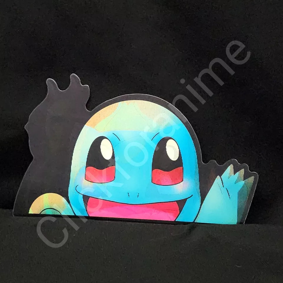 Pokemon: Squirtle Charmander Bulbasaur 3D Moving Sticker Lenticular Decal