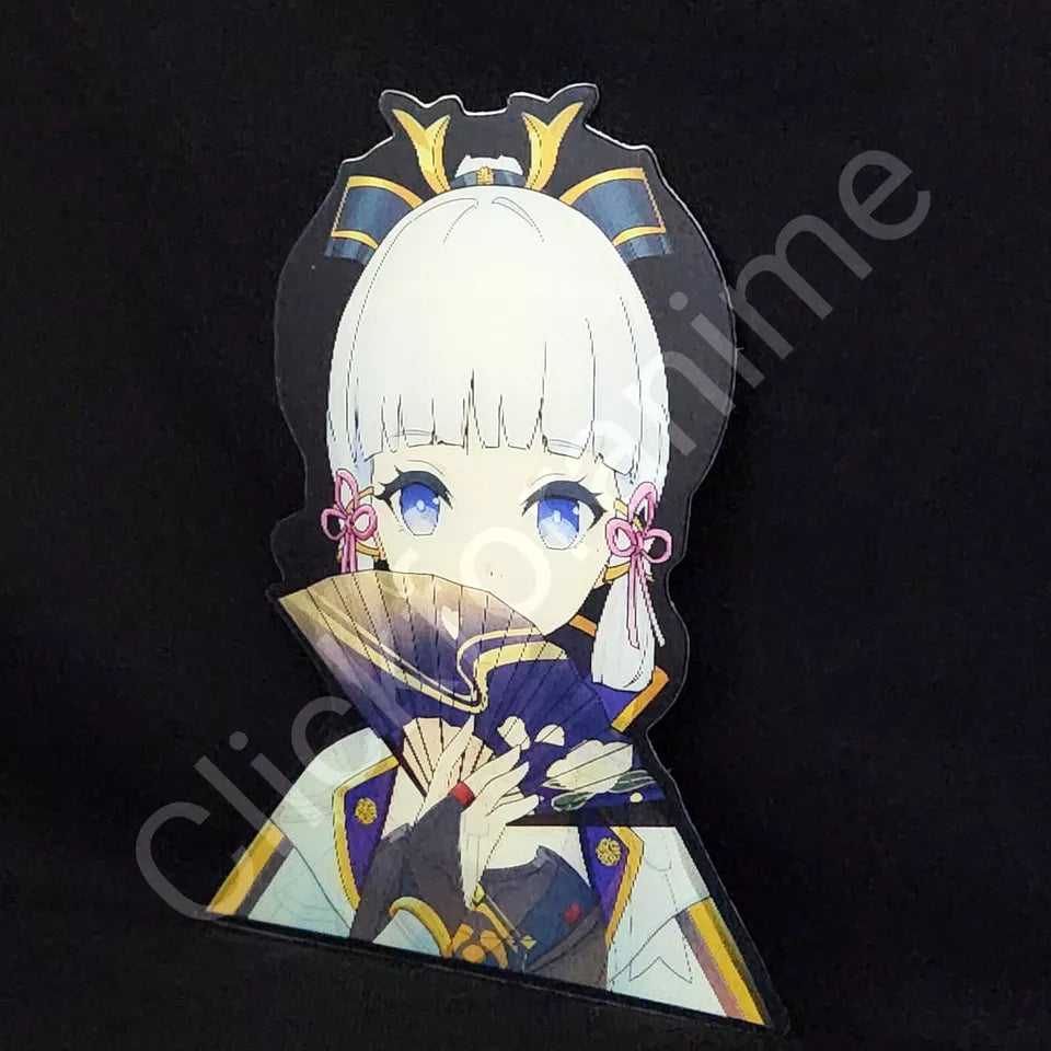 Genshin Impact:   Kamisato Ayaka 3D Moving Laptop Sticker Cute Lenticular decal