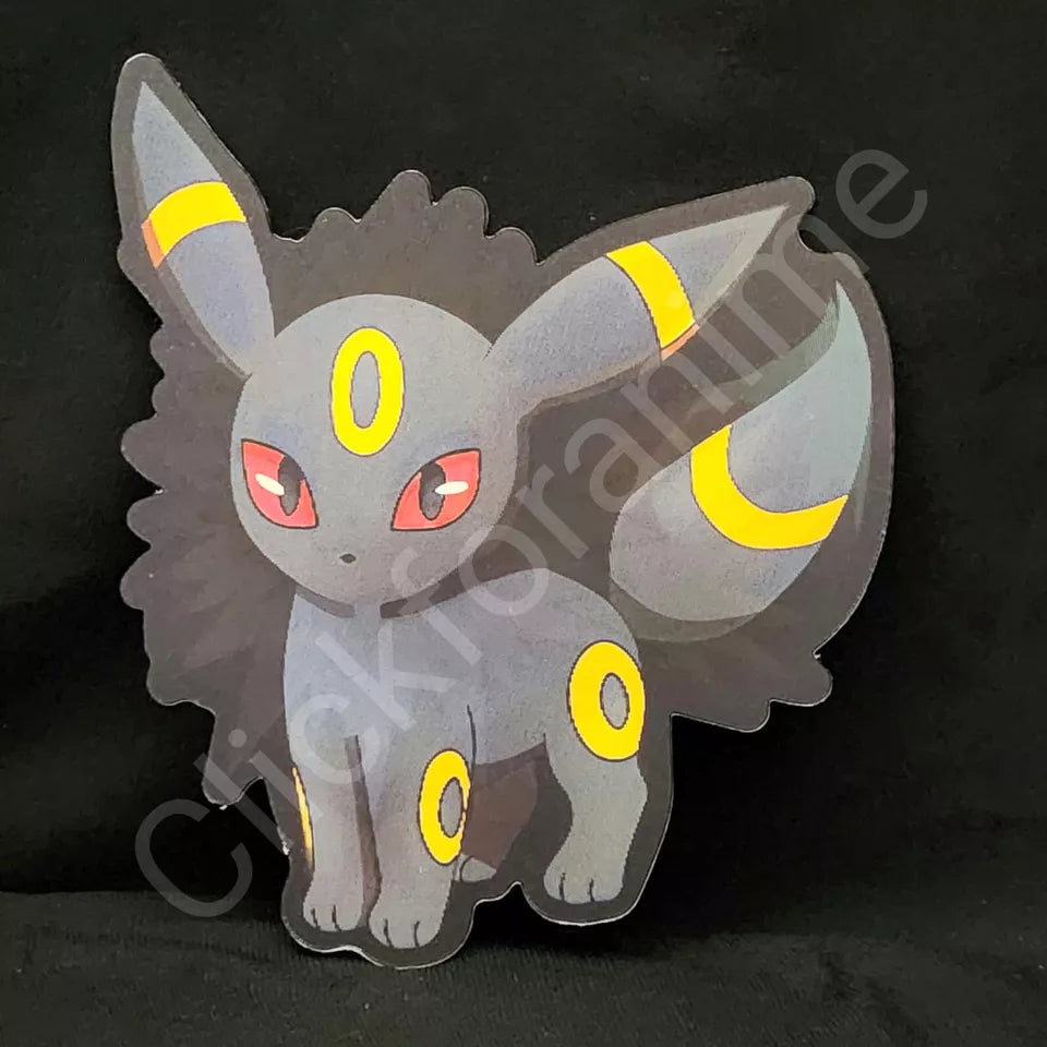 Pokemon: Eevee, Umbreon, Jolteon 3D Moving Sticker, Lenticular Decal