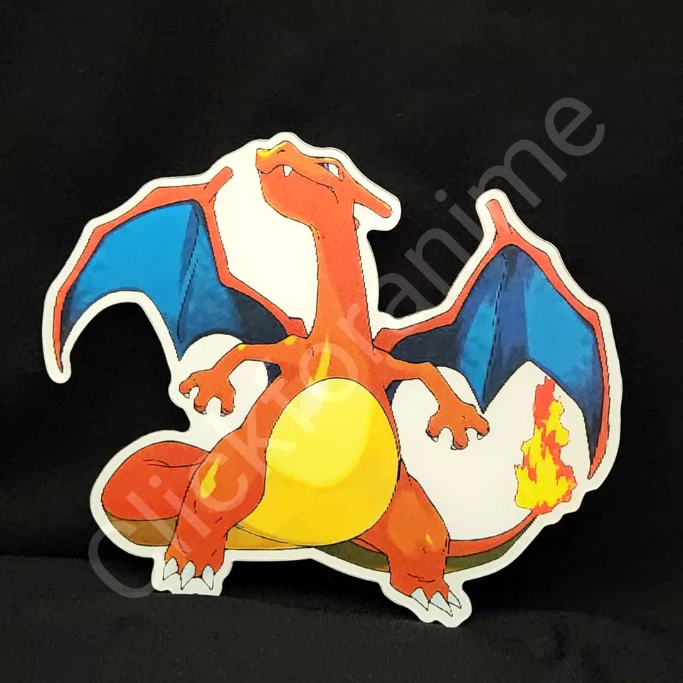 Pokemon: Charizard 3D Moving Sticker Lenticular Decal Cute Dark