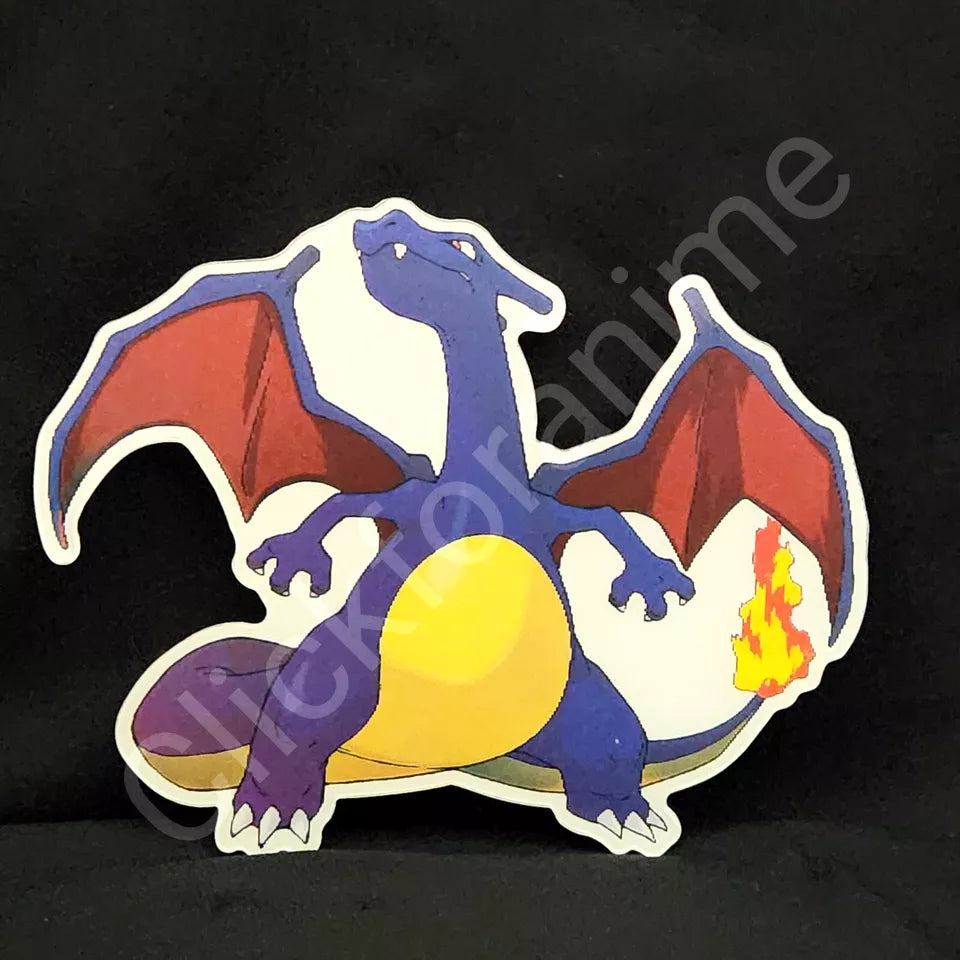 Pokemon: Charizard 3D Moving Sticker Lenticular Decal Cute Dark