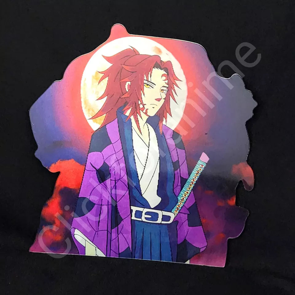 Demon Slayer: Azazel Kokushibo 3D Moving Sticker Lenticular Anime Manga Decal